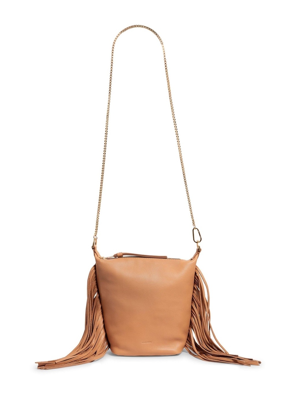 ALL SAINTS Evaline Fringe Crossbody - Palisade Tan